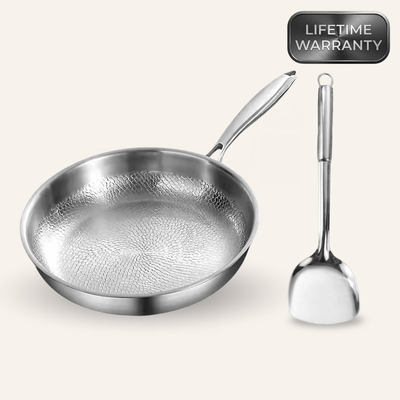 Origin Titanium Hammered Pan + Spatula Bundle